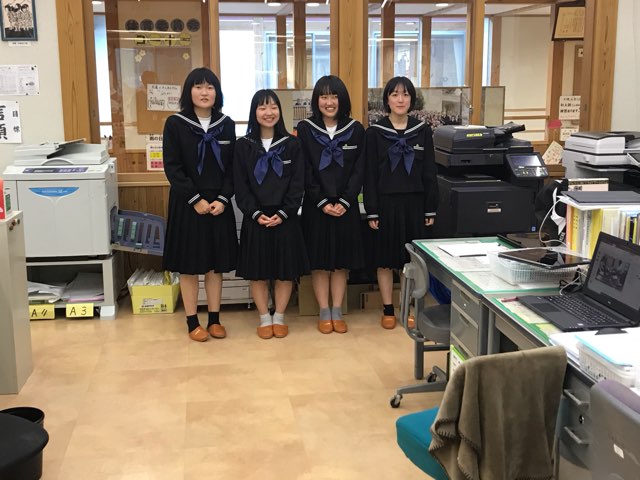 梼原高校３年生来校