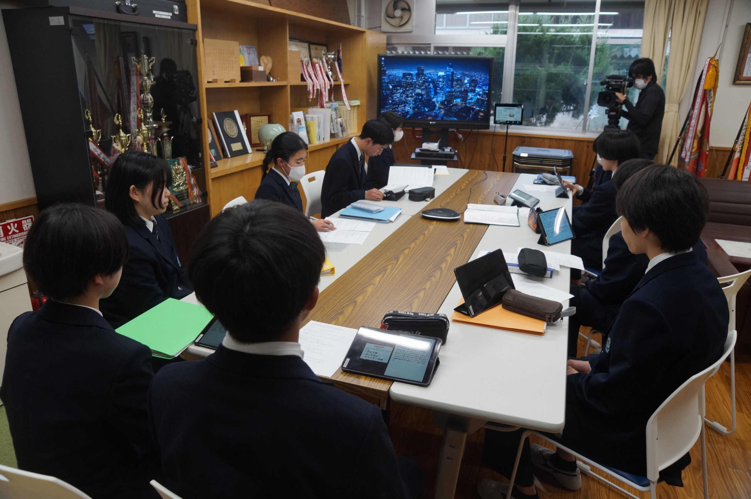 西宮市立苦楽園中生徒会と交流
